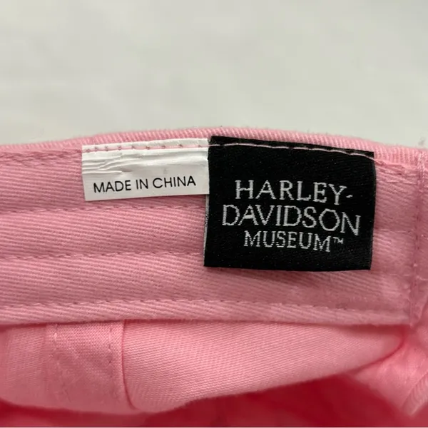 Harley-Davidson Motorcycles Museum Embroidered Logo Pink Adj Baseball Hat Cap - Image 10