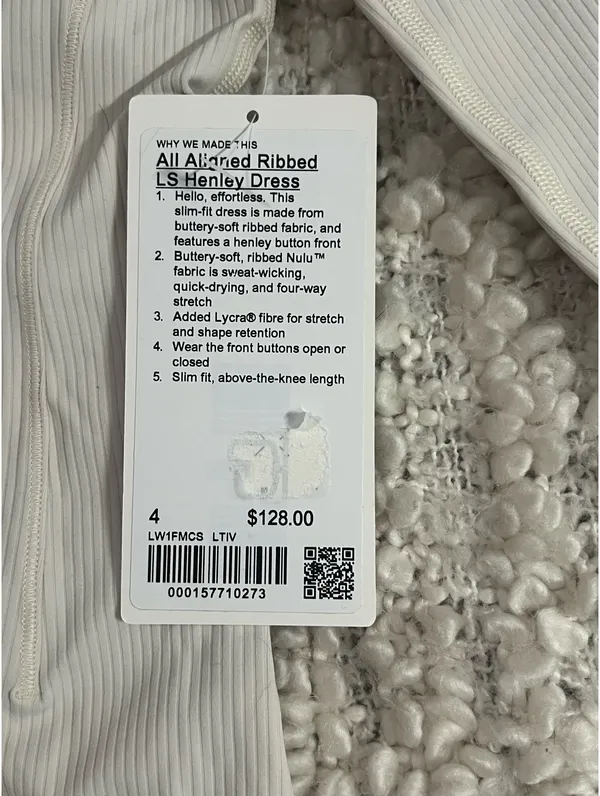 All Aligned Ribbed Henley Dress Lululemon  - Image 2