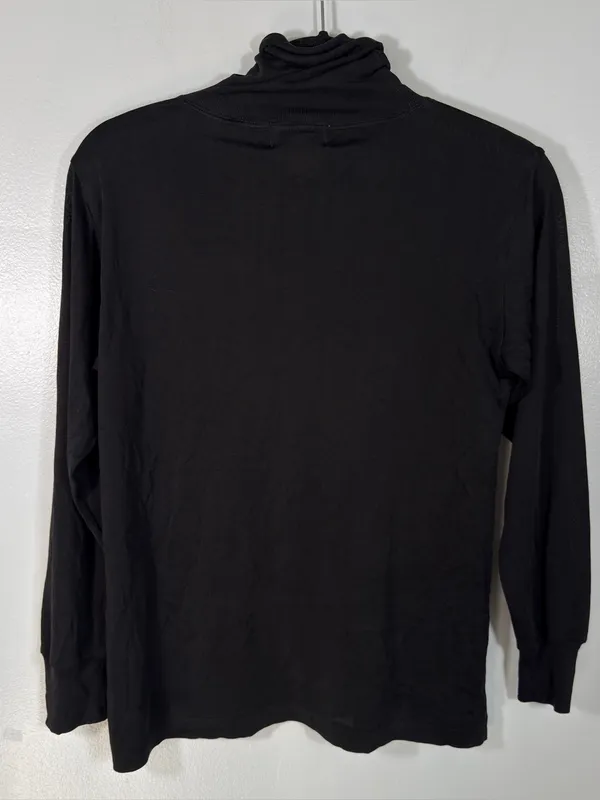 WinterSilks 100% Silk Layering Set Black Turtleneck, Long Sleeve Top Lightweight - Image 3