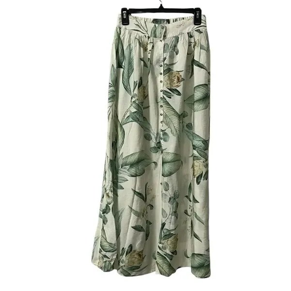 H&M Floral Print Maxi Button Down Skirt(Size Small) - Image 4