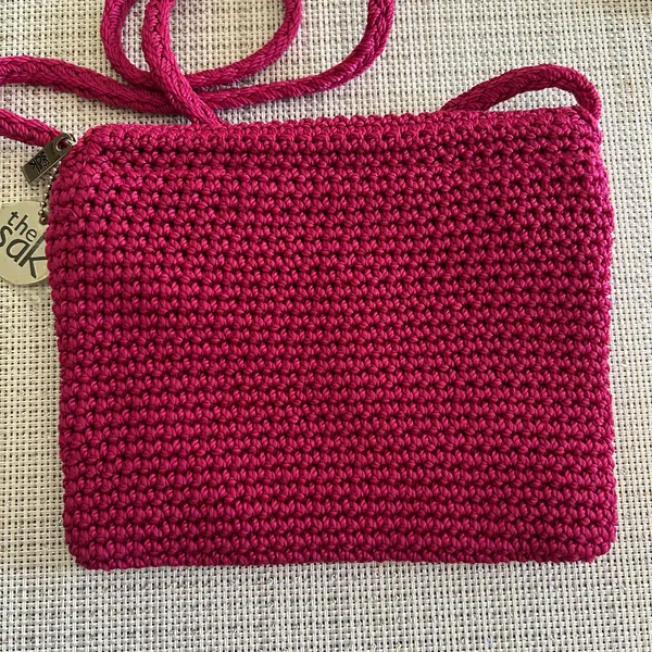 The Sak Crochet Crossbody Bag Magenta/Hot Pink - Image 6