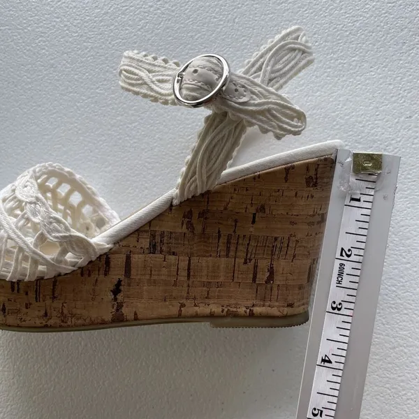 Jellypop Gabrielle Women Cork Wedge Heel Sandals 8.5M White Comfort Fit BohoChic - Image 10