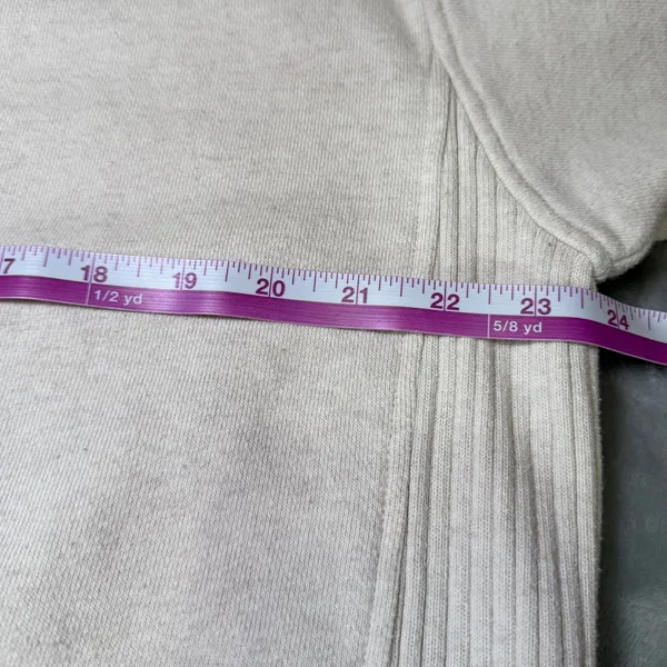 Aerie Womens‎ Size Small Oversized Ribbed Side Crewneck Sweatshirt Ivory Lounge - Image 9