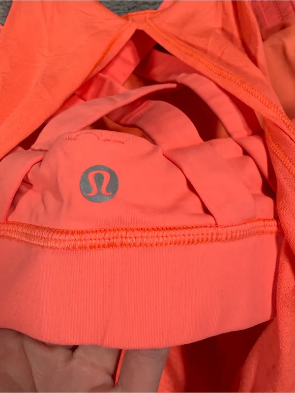 Lululemon Coral Sleeveless Active Tank Top with built in bra 4 - Image 3