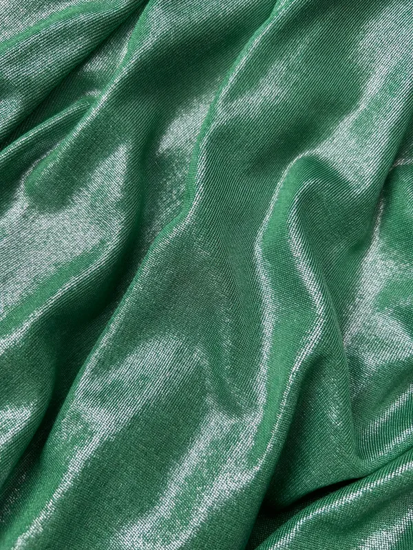 Green Melina Metallic Ruched Bodycon Mini Dress - Image 3
