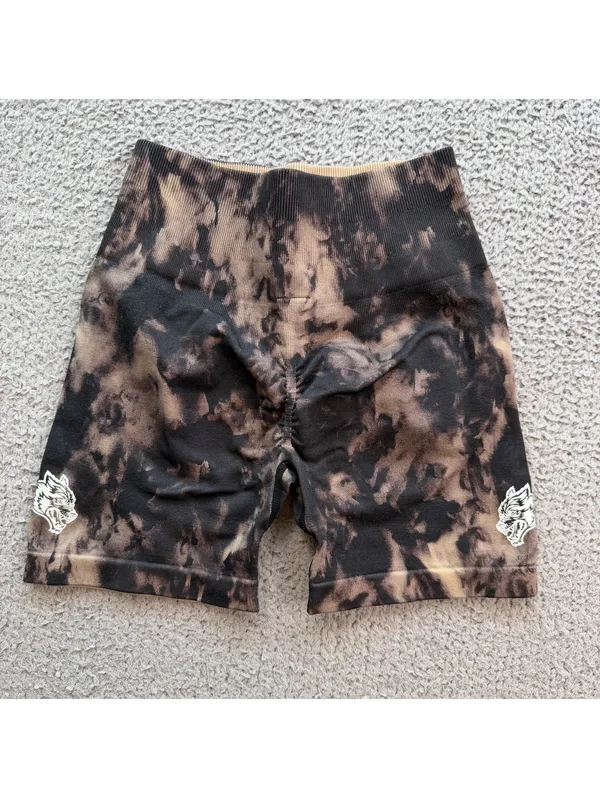 Darc Sport Bleached Tie Dye Seamless Biker Shorts Womens S 116 of 500 Limited - Image 2