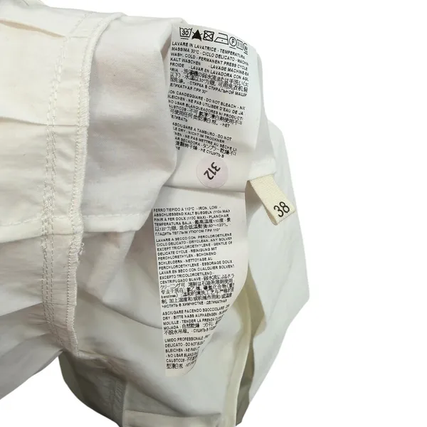 Marni White Cotton Mock Neck Peplum Blouse Top White Italy‎ 38 US 2 - Image 12
