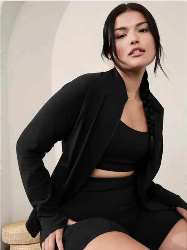 New Athleta M Salutation Jacket Black Size Medium - Image 5