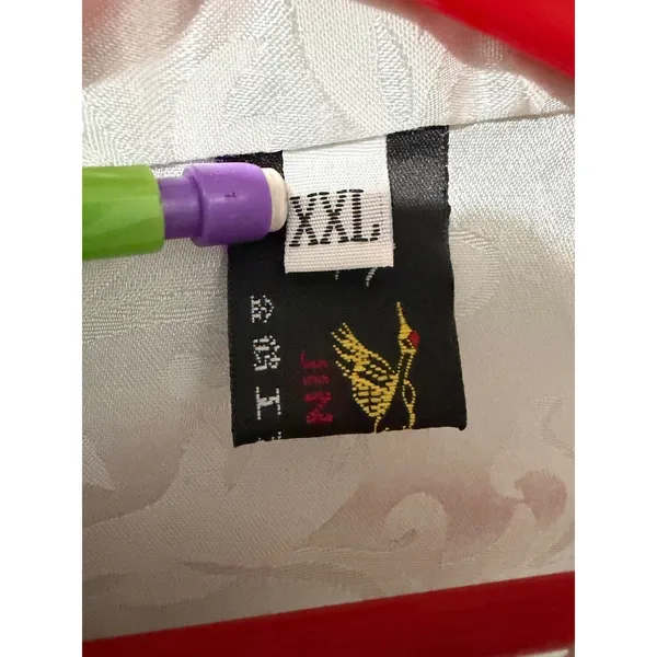 Jin He White Floral Satin Qipao Cheongsam Dress Size S Mandarin Collar Asian - Image 9