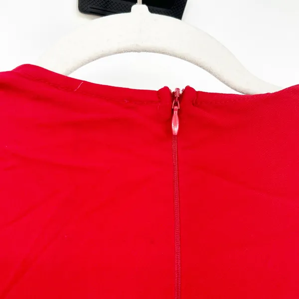 NWT PrettyLittleThing Womens Bodycon Corset Detail Ruched Midi Dress Size 4‎ Red - Image 10