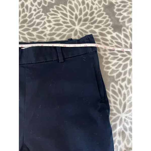 H&M Navy Blue‎ Slim Fit Chinos size 2 Ankle Trousers Office Chic Dark Academia - Image 6