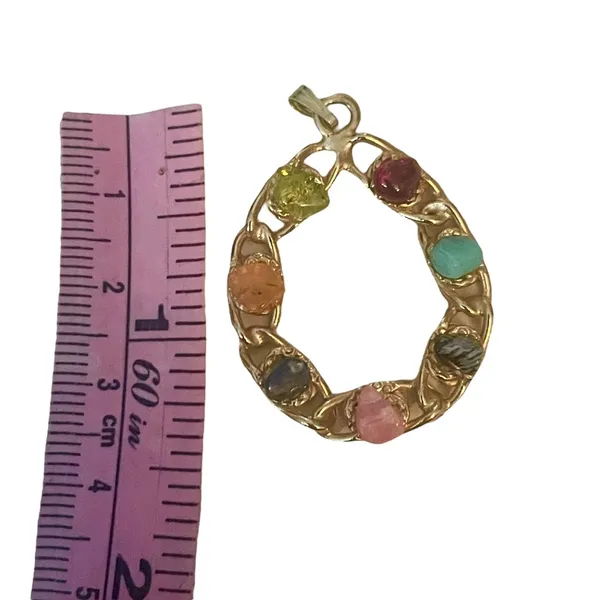 Vintage multi gemstone pendant - Image 6