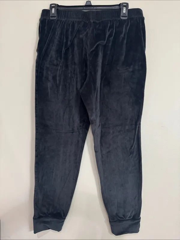 Z Supply Black Mid-Rise Velour Joggers size M flaw no drawstrings - Image 2