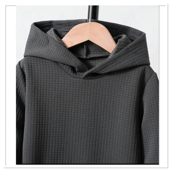 SheIn Young Boy Letter Patched Kangaroo Pocket Hoodie - Image 4