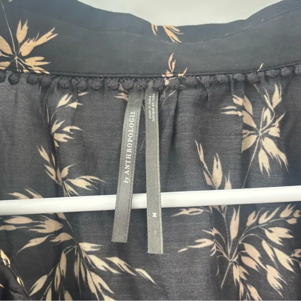 Anthropologie ruffled v neck popover blouse - Image 7