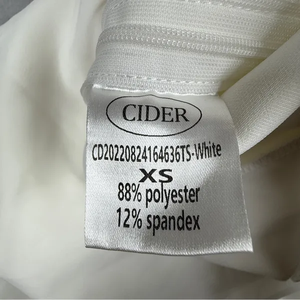Cider White Wide Leg Pants XS High Rise Stretch Trouser NWT - Image 7