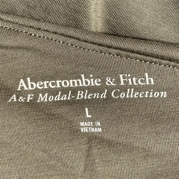 Abercrombie & Fitch Olive Green Long Sleeve Cowl Neck Pullover Blouse Top Size L - Image 4