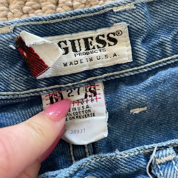 Vintage GUESS Blue Shorts - Image 6