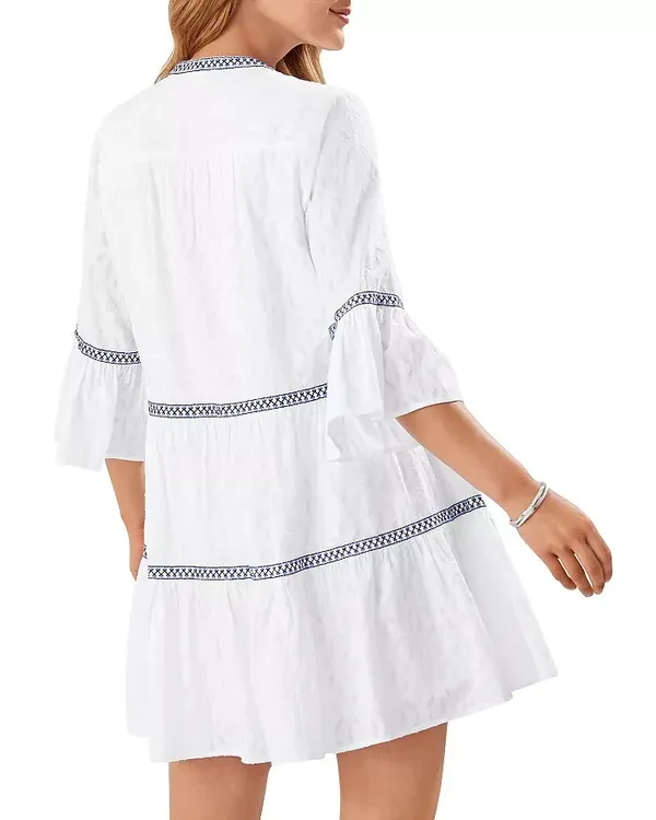 Tommy Bahama Jacquard Tiered Tassel Detail Dress - Image 2