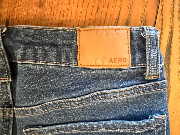 Aero High Rise Midi Denim Shorts, Size 4 - Image 3
