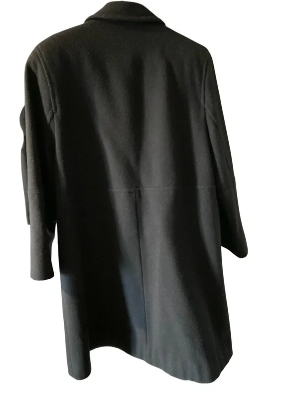 Talbots Women's Black Wool Long Sleeve Winter Pea Coat 10P bust42 - Image 2