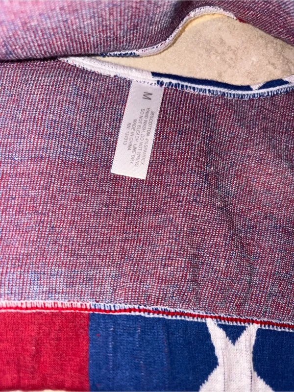 Stars & Stripes Comfort Sports Bra - Red & Blue - Image 2