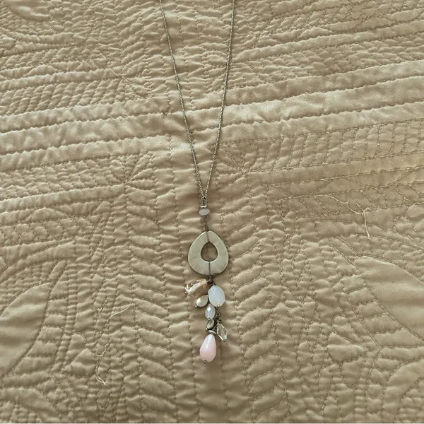 Lia Sophia Long Necklace boho charms dangle silver - Image 2