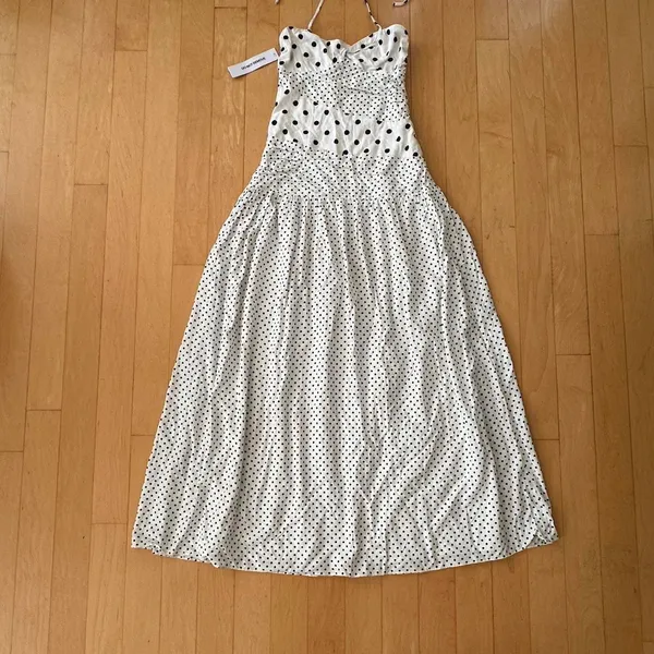 Princess Polly Marguerite halter polka dot black and white maxi dress - Image 2