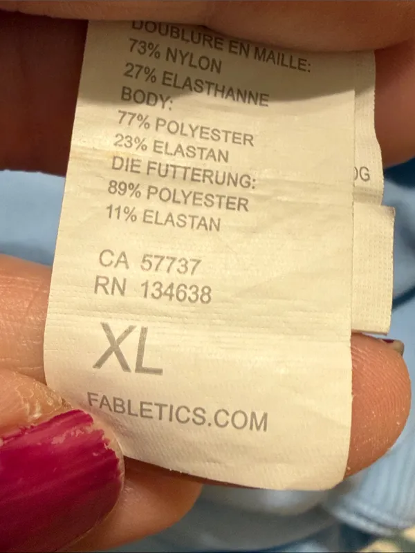 FABLETICS Light Blue Oasis Rib Twist bra XL - Image 10