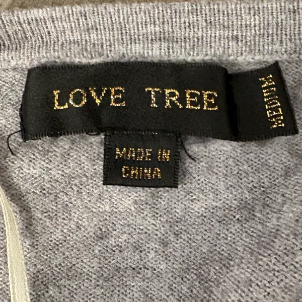 Love Tree Gray Open Front Cardigan Sweater size Medium - Image 8