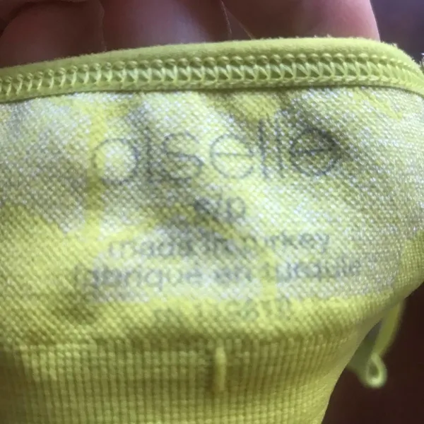 Oiselle Padded Yellow Green Sports Bra Women's Size Small - Image 5