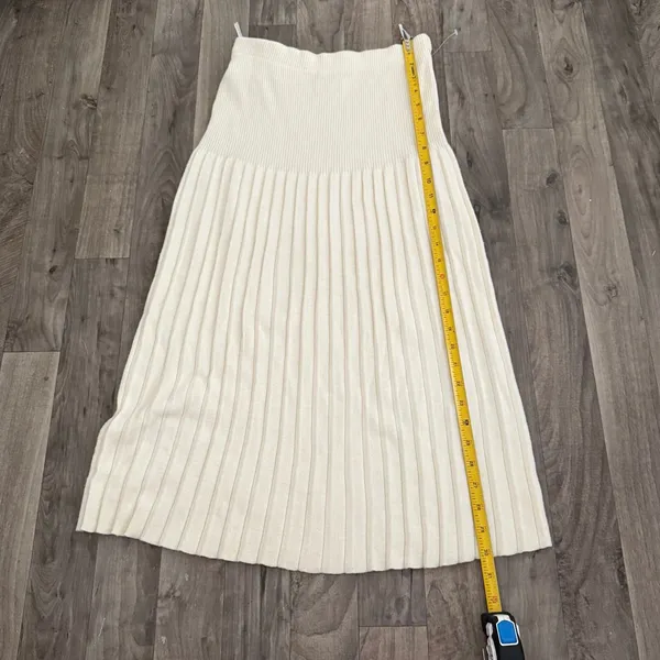 Vintage Adolfo Collectibles Pleated Lambswool Midi Dress Skirt Size M - Image 4
