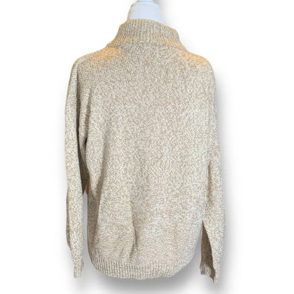 Vintage‎ 90s Sweater Geometric Multicolor Cropped Yellow Neutral Pullover Knit - Image 4