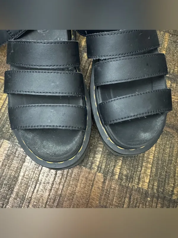 Dr Martens Doc Blaire Soft Wair Air Black Leather Sandals Platform Size 5 - Image 4