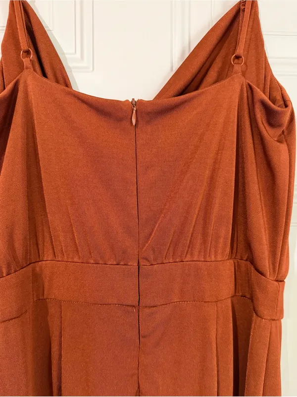 Jason Wu Emmett Cowl Neck Jumpsuit Wide Leg Retro Disco Jewel Strap Large Boho - Image 9