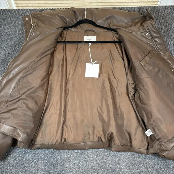 NWT Pistola Donovan‎ Puffer Jacket in Espresso Cropped Jacket Size XL MSRP $248 - Image 4