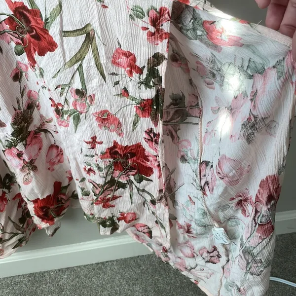 Suzanne Betro floral short sleeve maxi dress plus size 1X - Image 5