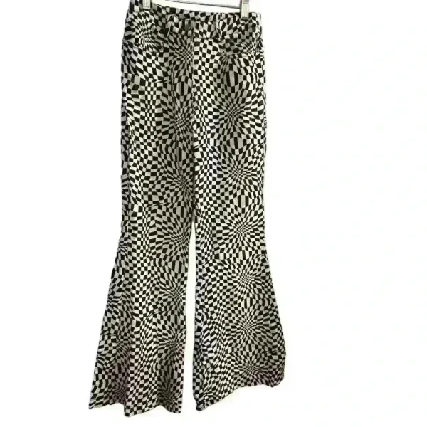 Princess Polly Women's Flared Checkerboard Pants Size 0‎ Black and White - Image 11