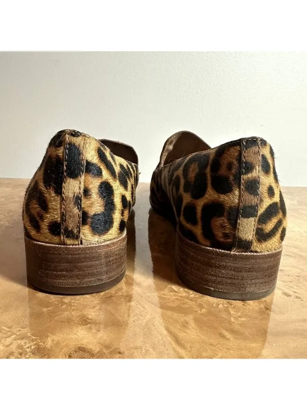 Madewell The Frances Leopard Calf Hair Loafers Women's Size 9 Animal Print Flats - Image 4