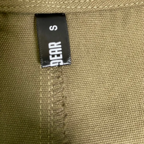 Lovely U-Dear Jumpsuit Overalls Women's Sz S Olive‎ Green Canvas Utility Button - Image 6