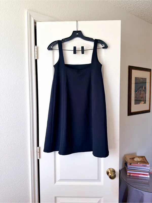 The Park Andy Mini Dress Square Neck Noir Dark Navy Small - Image 6