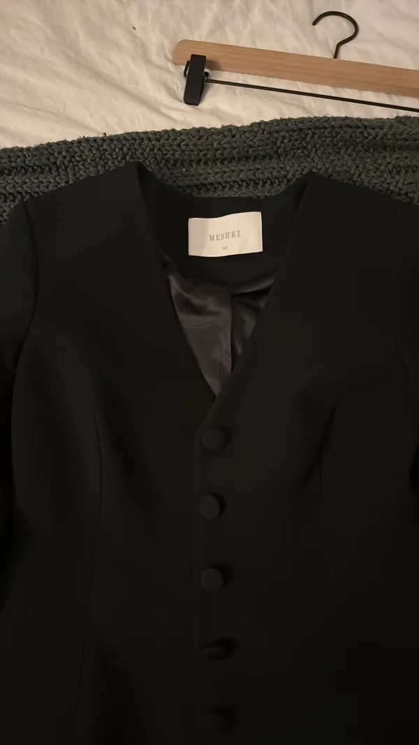 Meshki Mini Black Dress - Image 3