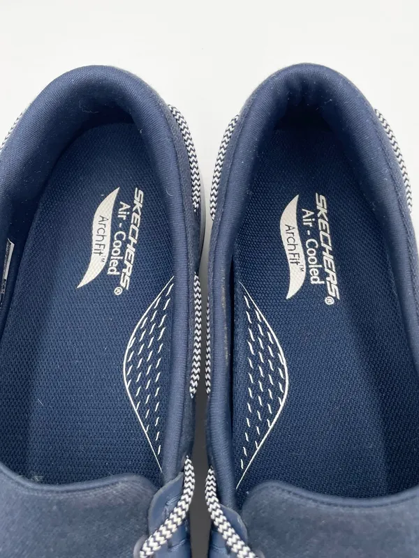 Skechers Women's Arch Fit Uplift Casual Loafers Boat Shoes Size 8 Navy White - Image 6