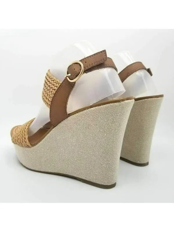 Steve Madden Engel Womens Woven Slingback Platform Wedge Heel Sandal Size 9.5 M - Image 12