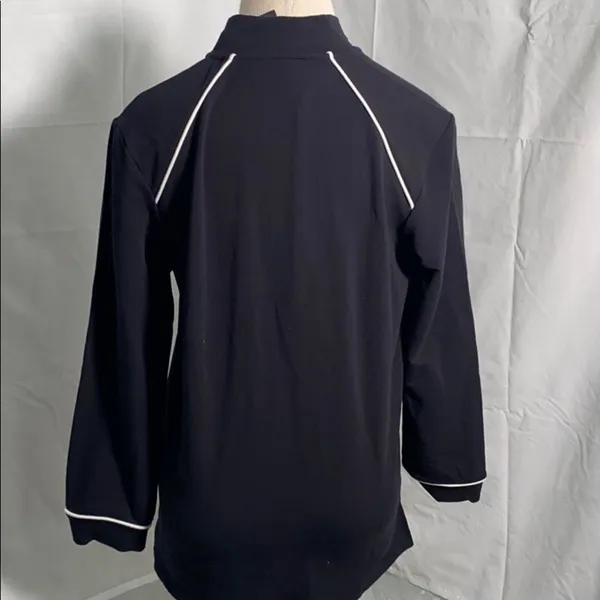 Terry Lewis Classic Luxuries Tunic Womens Size S Black Quarter Zip Cotton Sporty - Image 5