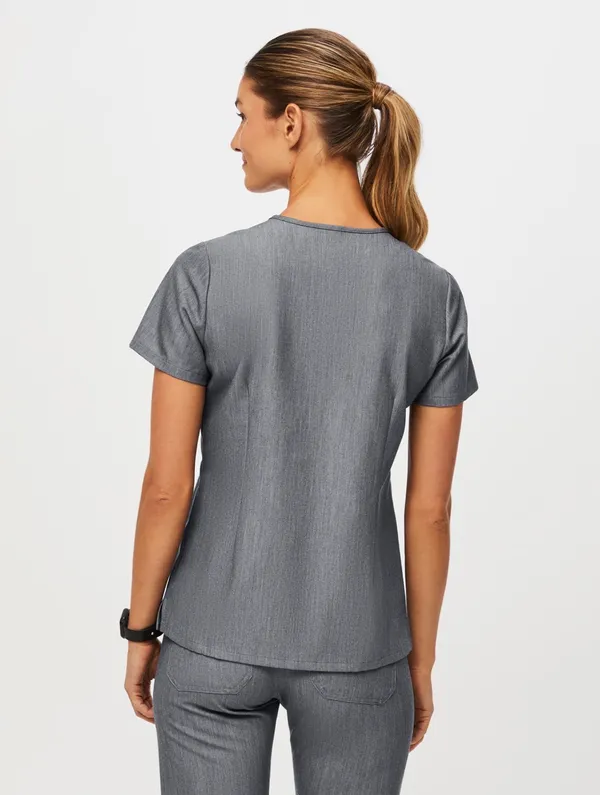 FIGS Catarina One Pocket Scrub Top Graphite Grey PO 2974 - Image 4