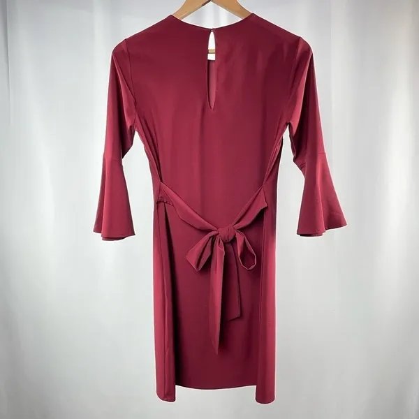 Lulus Last Love Song Tie-Waist Dress in Burgundy Size‎ Small - Image 8