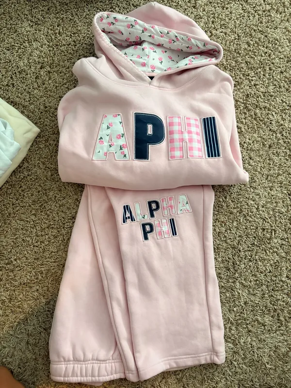 Alpha phi sweat set Pink Size L - Image 2