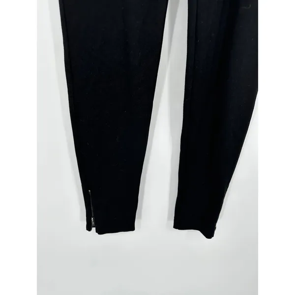 Talbots Pants Women PETITE Black‎ Ankle Zip Skinny Leg Rayon Blend Stretch - Image 3