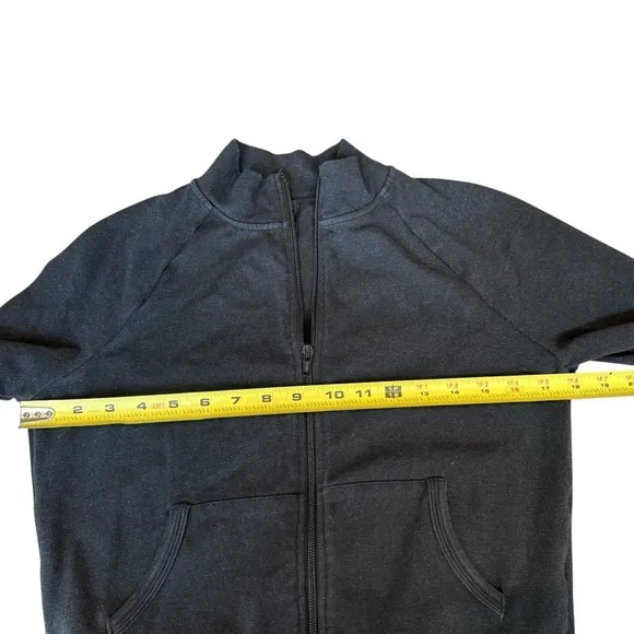 Skims‎ Women’s M Zip Up Track Jacket Charcoal Black Cropped Sporty Loungewear - Image 4